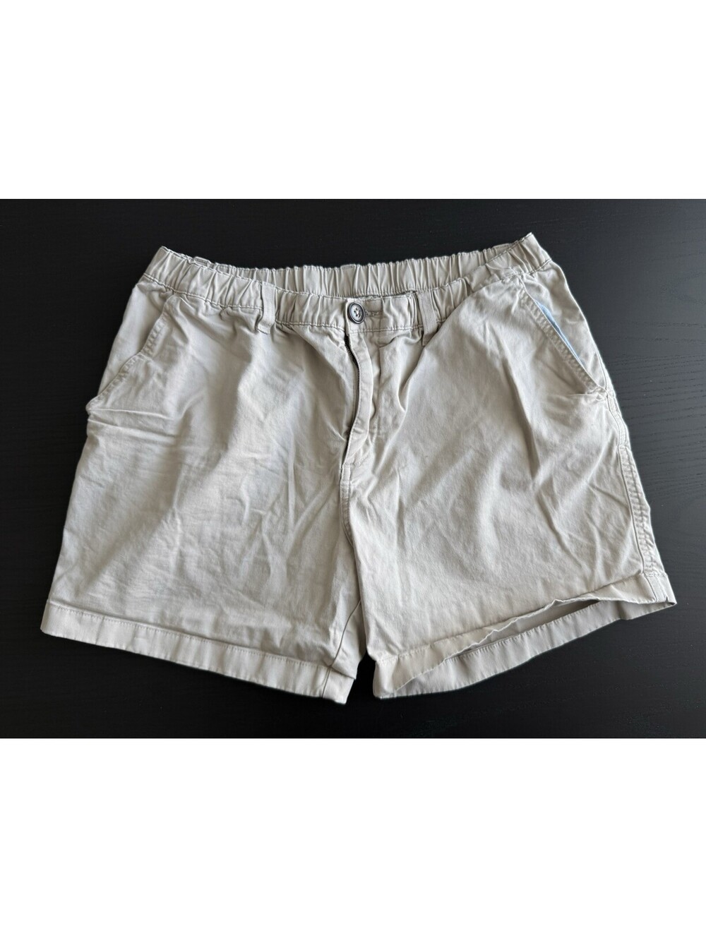 Chubbies The Originals Khaki Chino Shorts Mens Large 5.5" Inseam Elastic Waist